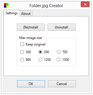 Folder.jpg Creator setup window