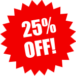 25% off for all our friends!