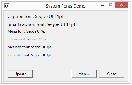 System Fonts Demo Windows 8.1