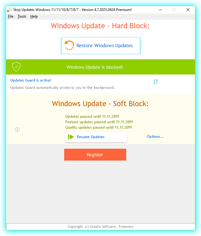 StopUpdates10 Premium