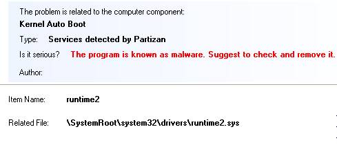 Runtime2.sys detected