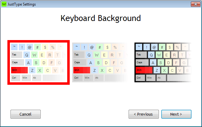 JustType's Settings - Keyboard Background
